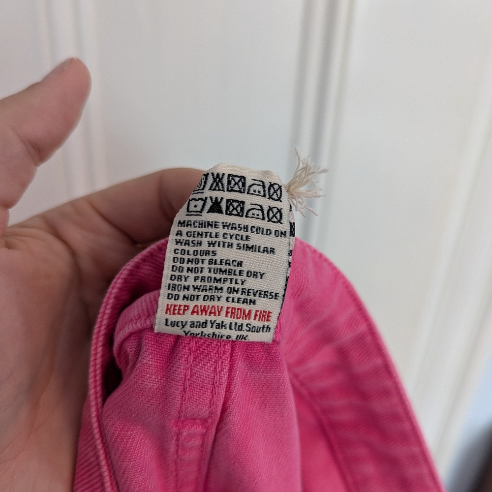 Lucy & Yak pink cut off shorts - Picture 4 of 5